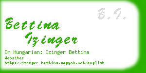 bettina izinger business card